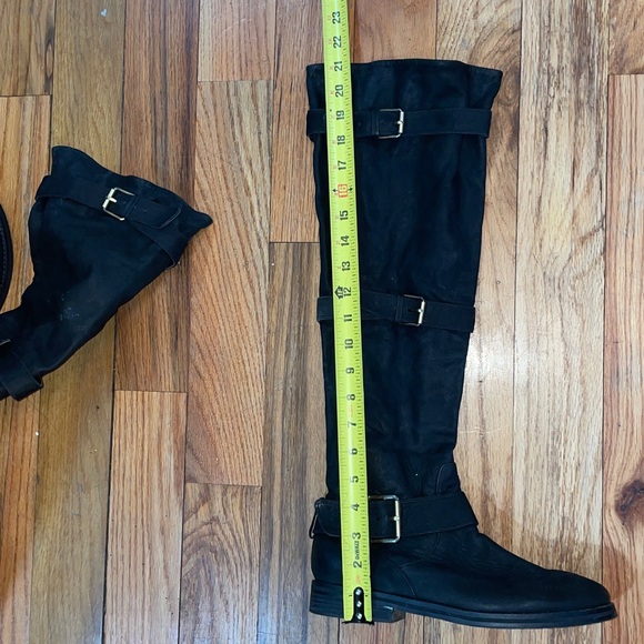 Gentle Souls Kenneth Cole Flat Buckle Zip Boots knee high Edgefield Black 9.5 ** - Picture 4 of 17